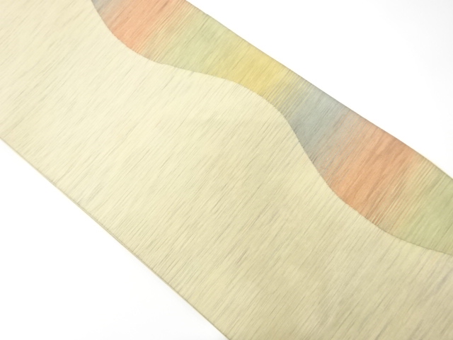 JAPANESE FUKURO OBI / WOVEN WAVY STRIPE